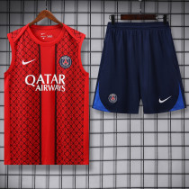 2025-26 PSG Red Tank top and shorts suit