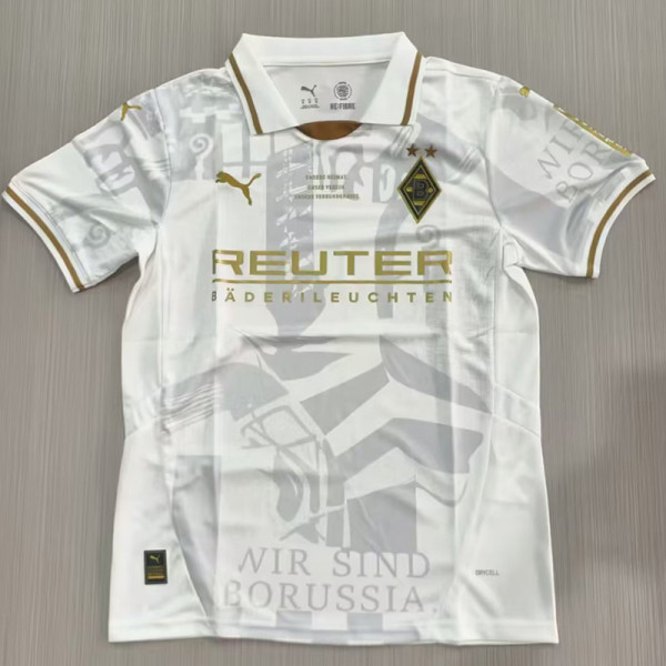 2025-26 Monchengladbach White Special Edition Fans Soccer Jersey