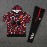 2025-26 Man Utd Red Black Hoodie Tracksuit (卫衣套装)
