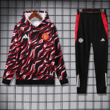 2025-26 Man Utd Red Black Hoodie Tracksuit (卫衣套装)