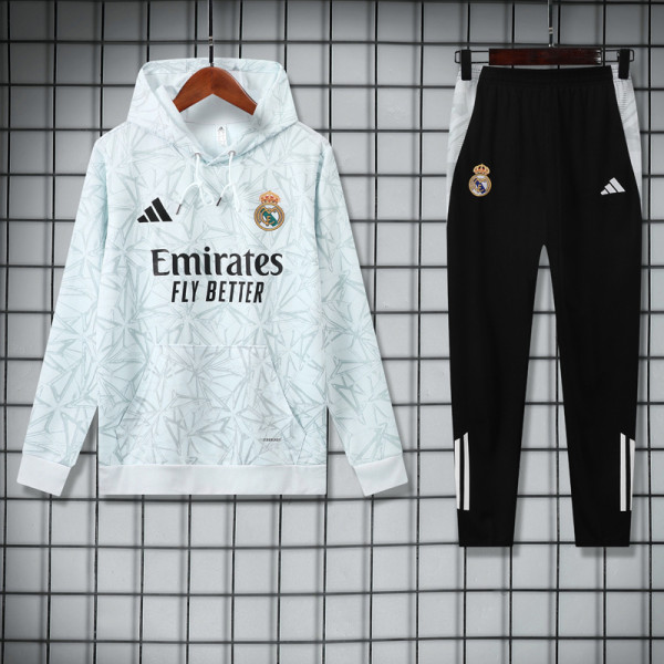 2025-26 RMA White Hoodie Tracksuit (卫衣套装)