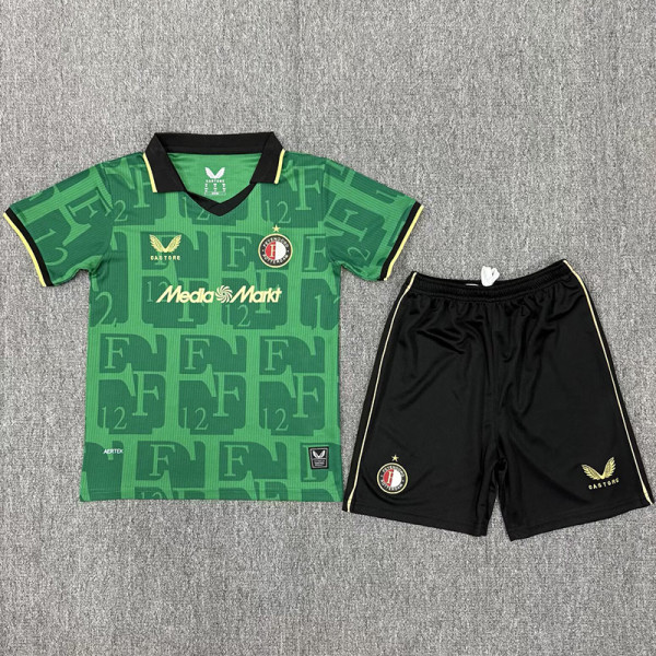 2025-26 Feyenoord Fourth Kids Soccer Jersey