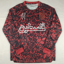 2025-26 Palestina FC Red Long Sleeve Training shirts (阿拉伯文)(长袖)