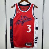 2024-25 Clippers PAUL #3 Red Top Quality Hot Pressing NBA Jersey (Trapeze Edition) 飞人版