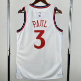 2024-25 Clippers PAUL #3 White City Edition Top Quality Hot Pressing NBA Jersey