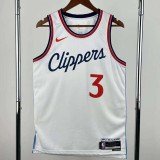 2024-25 Clippers PAUL #3 White City Edition Top Quality Hot Pressing NBA Jersey