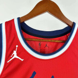 2024-25 Clippers PAUL #3 Red Top Quality Hot Pressing NBA Jersey (Trapeze Edition) 飞人版