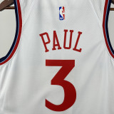 2024-25 Clippers PAUL #3 White City Edition Top Quality Hot Pressing NBA Jersey