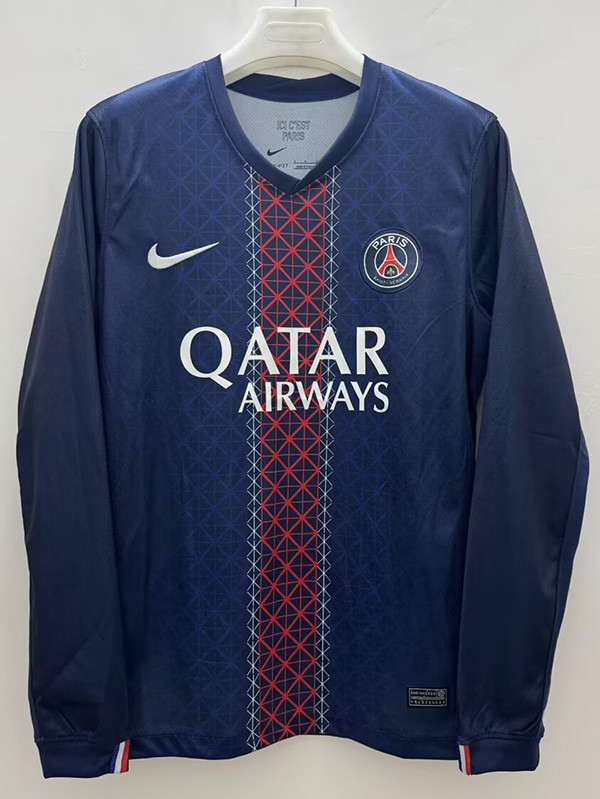 2025-26 PSG Home Long Sleeve Soccer Jersey (长袖)