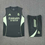 2025-26 RMA Army green Tank top and shorts suit
