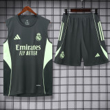 2025-26 RMA Army green Tank top and shorts suit