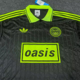 2025 Ad Oasis Joint Edition #25 Black Polo Short Sleeve (萤光绿边)