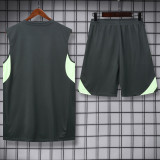 2025-26 RMA Army green Tank top and shorts suit