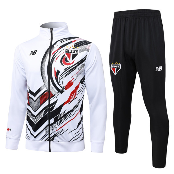 2025-26 Sao Paulo White Jacket Tracksuit #A2574
