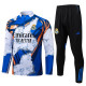 2025-26 RMA White blue Half Pull Tracksuit #B2571(半拉链)