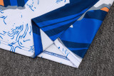2025-26 RMA White blue Half Pull Tracksuit #B2571(半拉链)