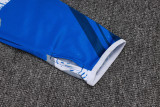 2025-26 RMA White blue Half Pull Tracksuit #B2571(半拉链)