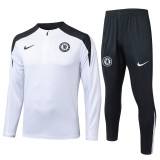2025-26 CHE White Half Pull Tracksuit #B2576(半拉链)