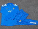 2025-26 RMA Lake blue Half Pull Tracksuit #B2570(半拉链)