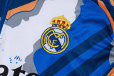 2025-26 RMA White blue Half Pull Tracksuit #B2571(半拉链)