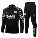 2025-26 PSG Jordan Black Half Pull Tracksuit #B2573(半拉链)