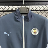 2025-26 Man City White & Blue Double Sided Windbreaker (双面风衣)