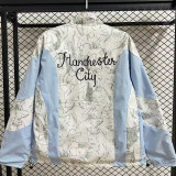 2025-26 Man City White & Blue Double Sided Windbreaker (双面风衣)