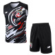 2025-26 Sao Paulo Black Tank top and shorts suit #D25159