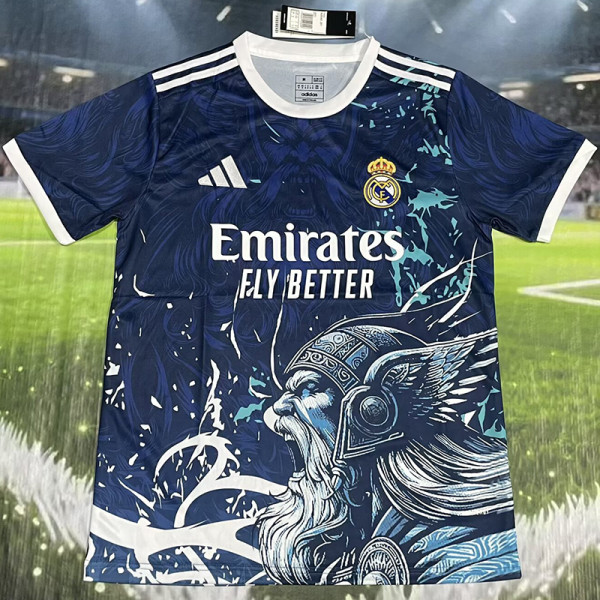 2025-26 RMA Dark Blue Special Edition Fans Training Shirts (狮头)