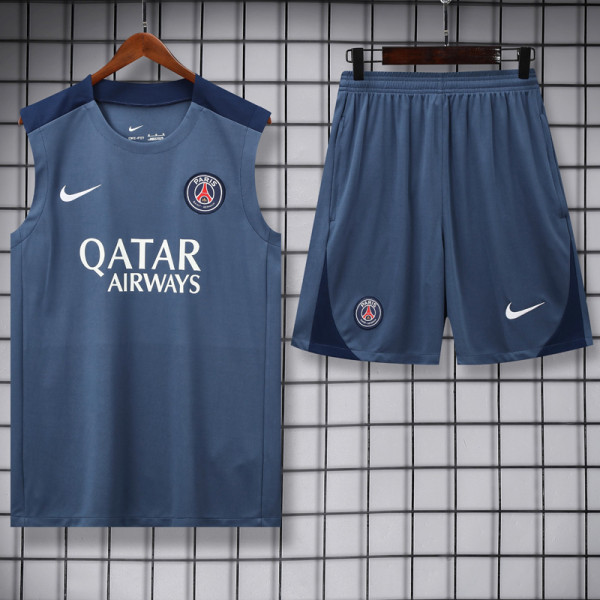 2025-26 PSG Grey Tank top and shorts suit