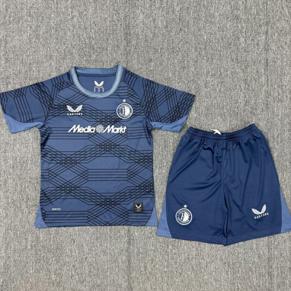 2025-26 Feyenoord Away Kids Soccer Jersey