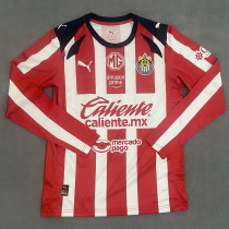 2025-26 Chivas Guadalajara Home Long Sleeve Soccer Jersey (长袖)
