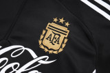 2025-26 Argentina Black Kids Half Pull Tracksuit #E25130(童装)(半拉链)