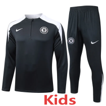 2025-26 CHE Dark gray Kids Half Pull Tracksuit #E25135(童装)(半拉链)