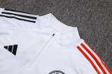2025-26 Ajax White Kids Half Pull Tracksuit #E25125(童装)(半拉链)