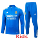 2025-26 RMA Lake blue Kids Half Pull Tracksuit #E25128(童装)(半拉链)