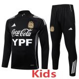 2025-26 Argentina Black Kids Half Pull Tracksuit #E25130(童装)(半拉链)