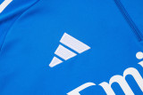 2025-26 RMA Lake blue Kids Half Pull Tracksuit #E25128(童装)(半拉链)