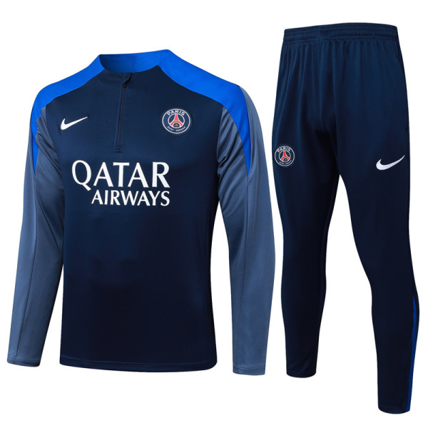 2025-26 PSG Royal blue Half Pull Tracksuit #B2585(半拉链)