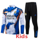 2025-26 RMA White blue Kids Half Pull Tracksuit #E25129(童装)(半拉链)
