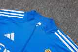 2025-26 RMA Lake blue Kids Half Pull Tracksuit #E25128(童装)(半拉链)