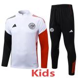 2025-26 Ajax White Kids Half Pull Tracksuit #E25125(童装)(半拉链)