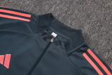 2025-26 Bayern Dark gray Kids Half Pull Tracksuit #E25155(童装)(半拉链)