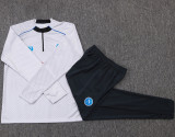2025-26 Napoli Light gray Kids Half Pull Tracksuit #E25160(童装)(半拉链)