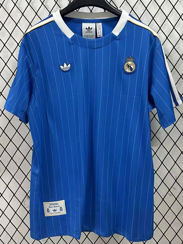 2025-26 RMA Blue Casual Edition Fans Training Shirts