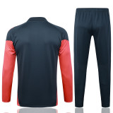 2025-26 Bayern Dark gray Kids Half Pull Tracksuit #E25155(童装)(半拉链)