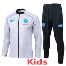 2025-26 Napoli Light gray Kids Jacket Tracksuit #E25159(童装)