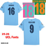 2025-26 Man City Away Long Sleeve Player Version Soccer Jersey (长袖球员)