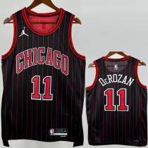 2025-26 BULLS DEROZAN #11 Black Top Quality Hot Pressing NBA Jersey (Trapeze Edition) 飞人版