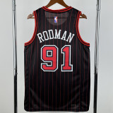 2025-26 BULLS RODMAN #91 Black Top Quality Hot Pressing NBA Jersey (Trapeze Edition) 飞人版